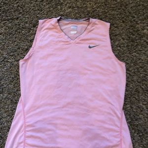 Nike pink workout shirt no sleeve